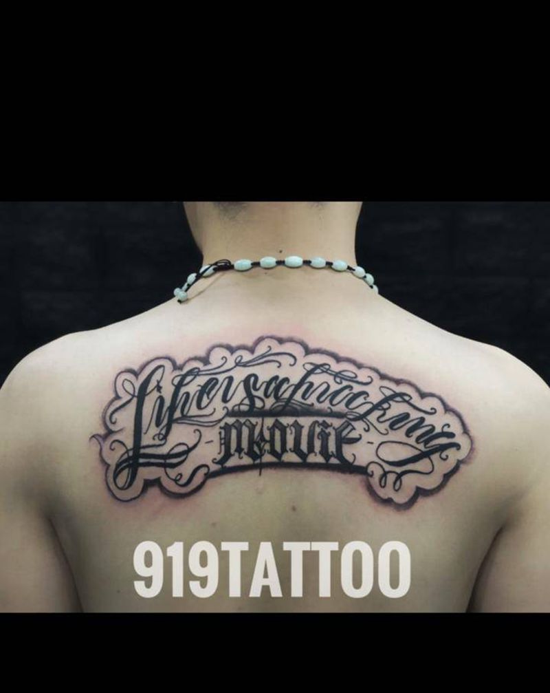 花体字纹身图片_花体字纹身图案