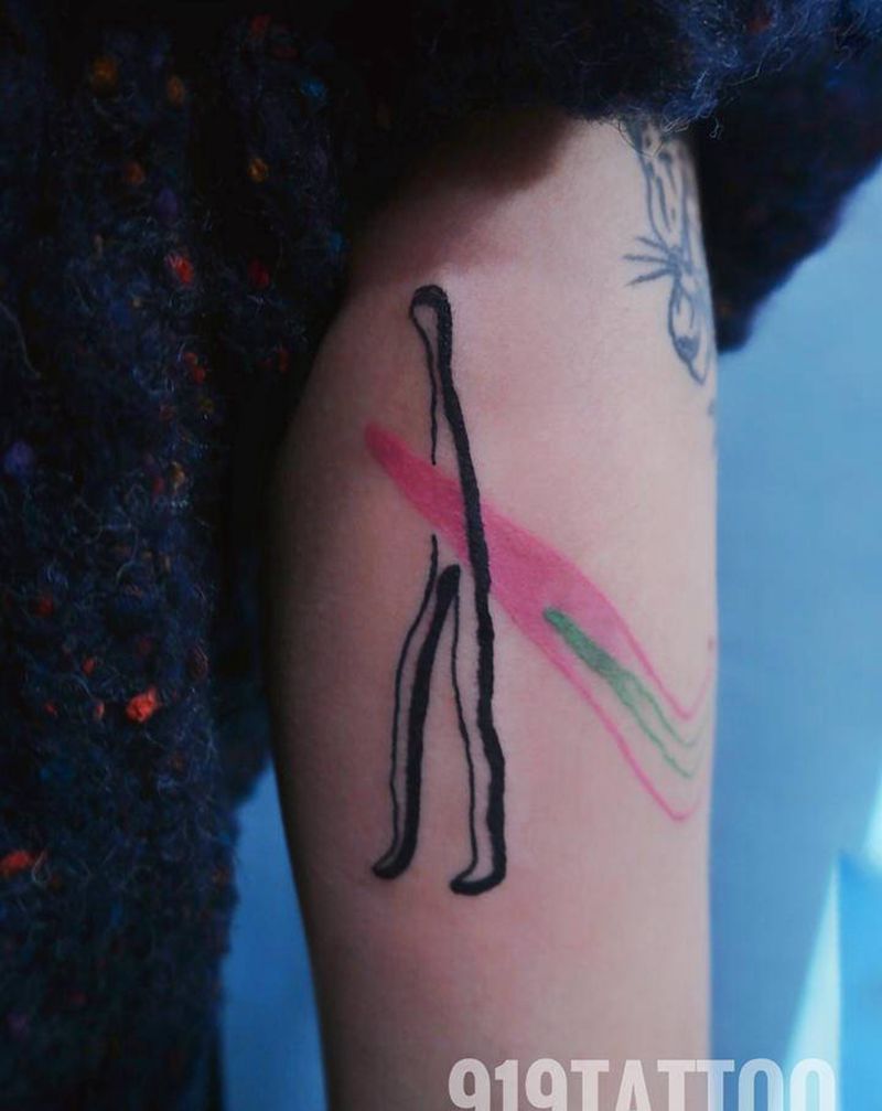 抽象派（人）纹身图片_手臂抽象派纹身图案