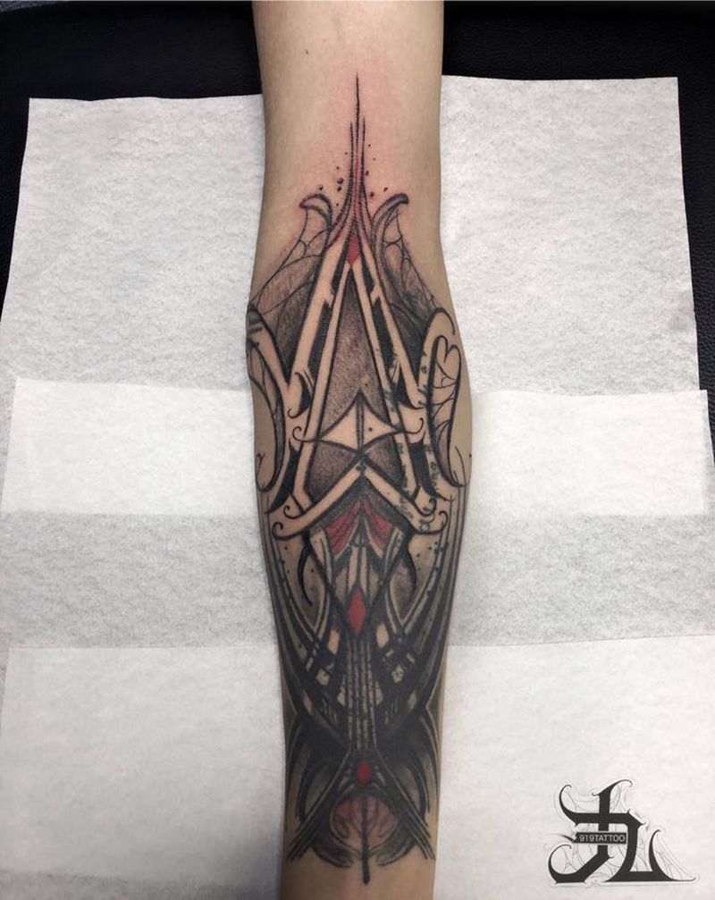 暗黑风格纹身图片_手臂暗黑风格纹身图案