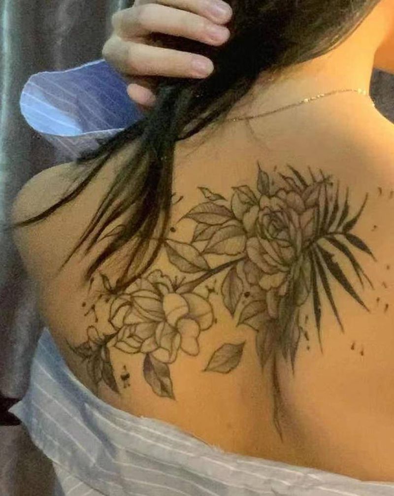 买家秀纹身图片_背部纹身图案