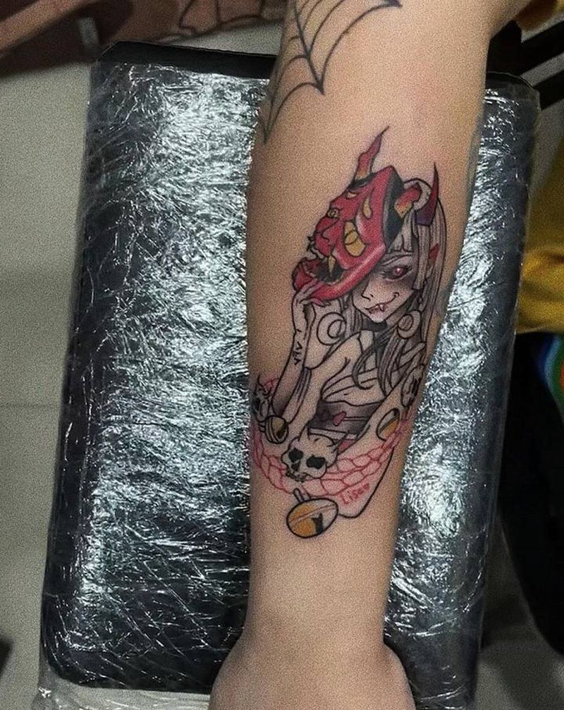 艺姬纹身图片_手臂纹身图案