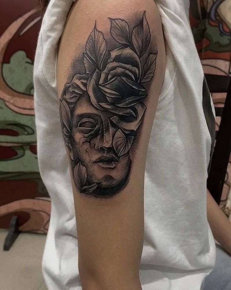 花纹身图片_手臂纹身图案