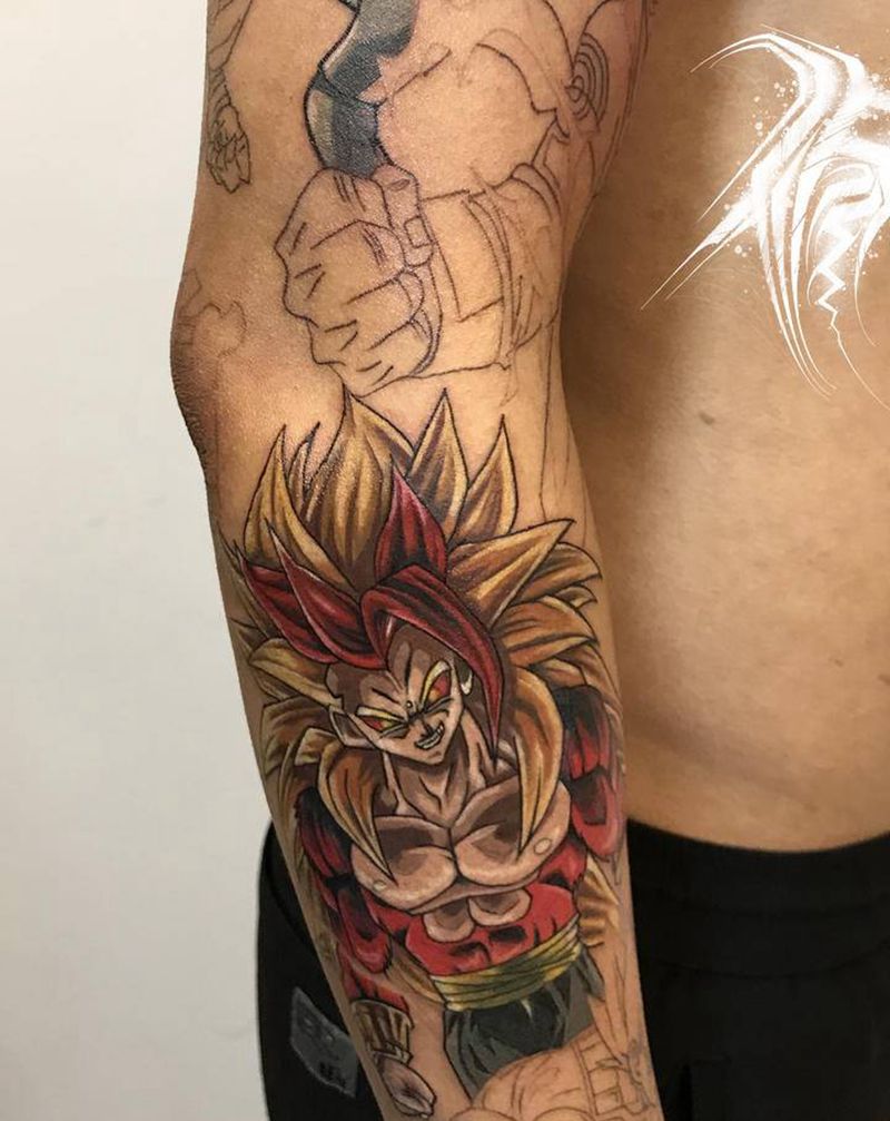七龙珠花臂进度纹身图片_New School纹身图案
