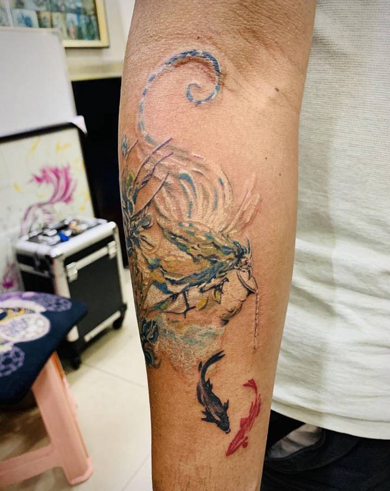 写意纹身图片_手部纹身图案