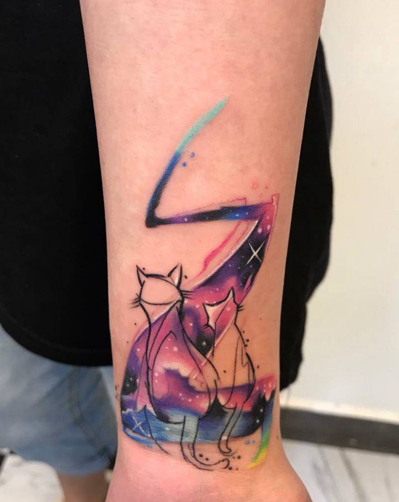 水彩遮盖疤痕纹身图片_水彩纹身图案