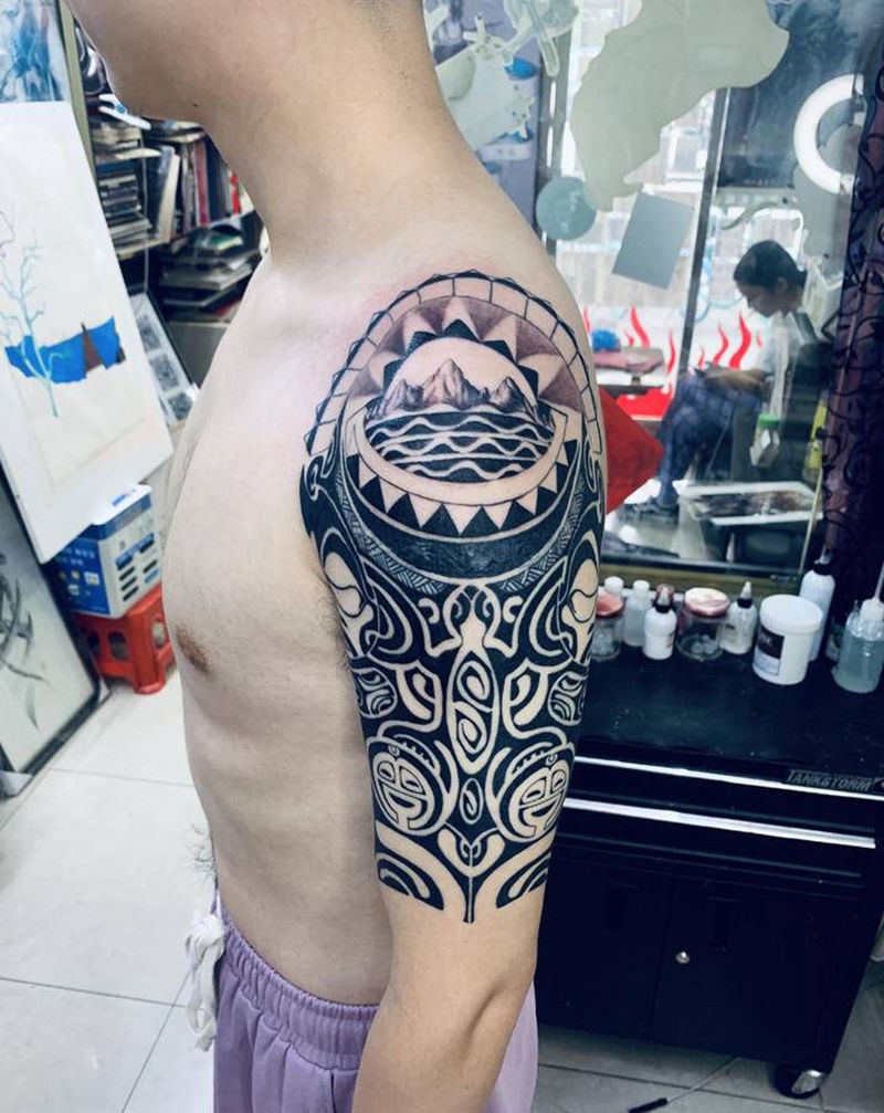 玛雅图腾纹身图片_手臂纹身图案