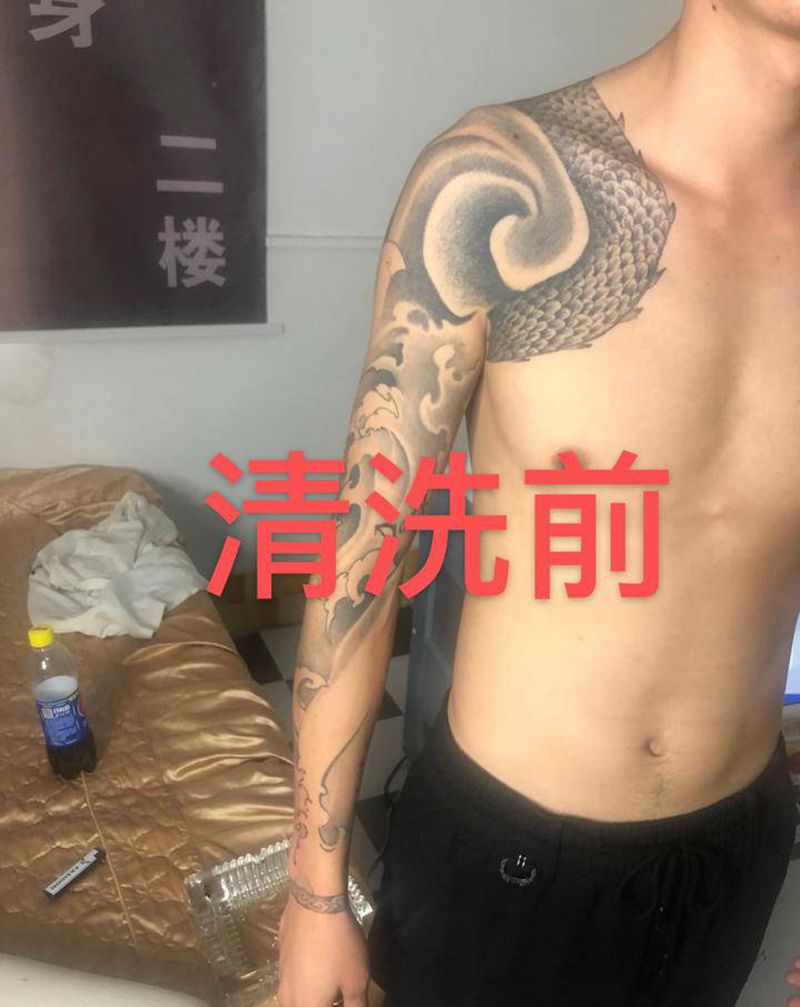 超皮秒洗纹身纹身图片_手臂花臂纹身图案