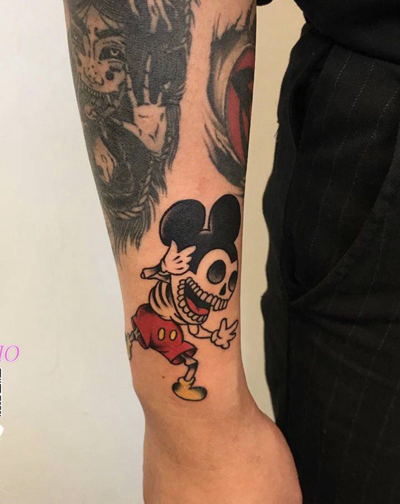 米老鼠纹身图片_Old School纹身图案