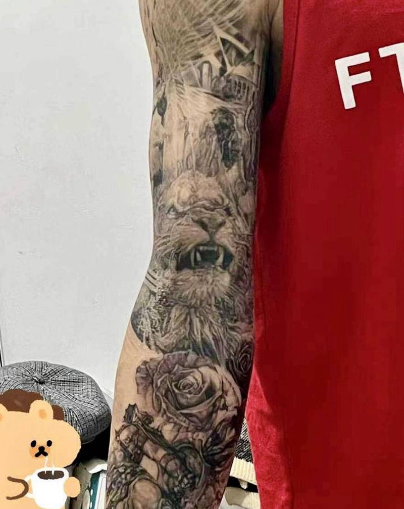 欧美花臂纹身图片_手部纹身图案