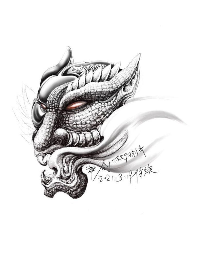 创作纹身图片_肩部纹身图案