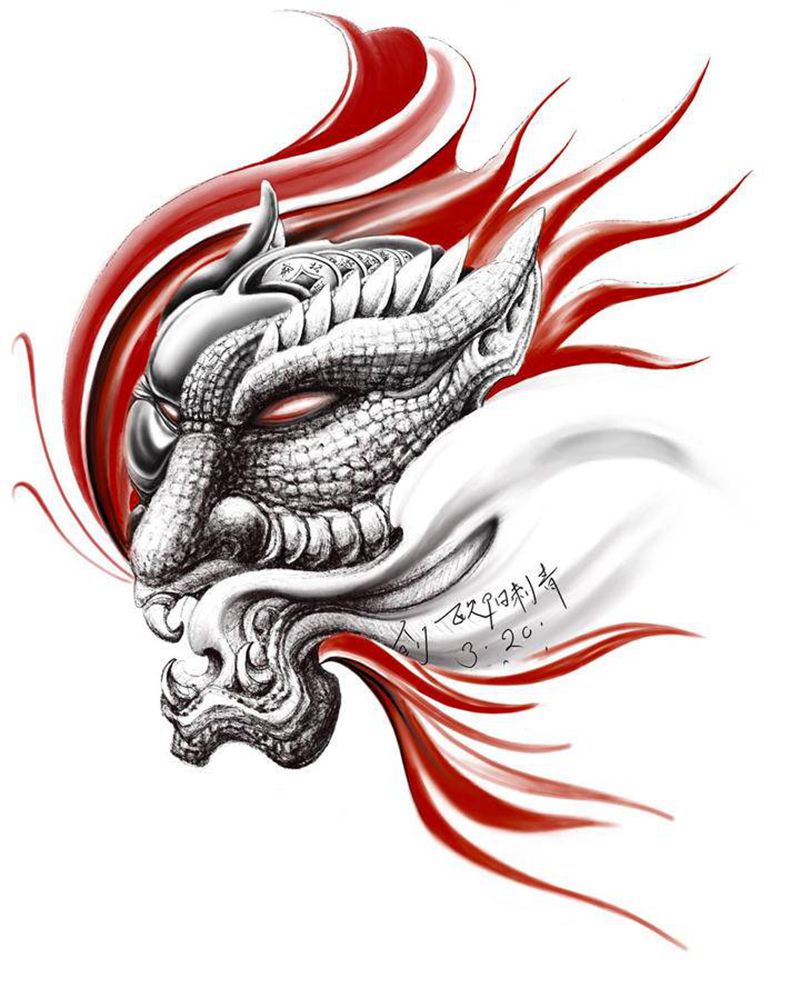 最新创作 金钱豹纹身图片_肩部纹身图案