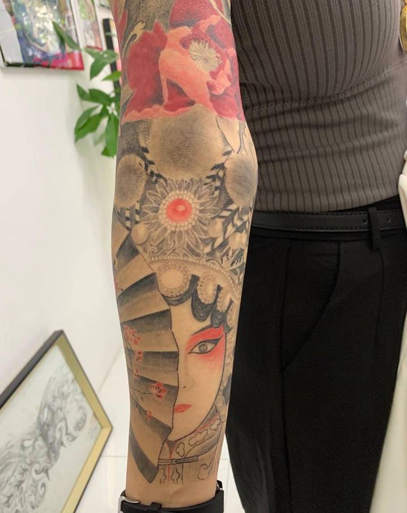 《花旦》修改纹身图片_手臂纹身图案