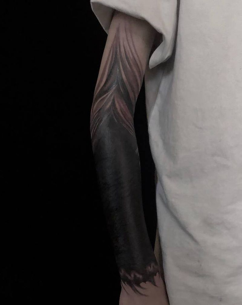 黑臂纹身图片_手臂纹身图案