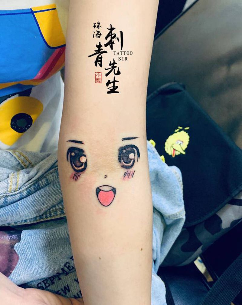 超可爱美少女纹身图片_手臂手部Old School小清新卡通纹身图案