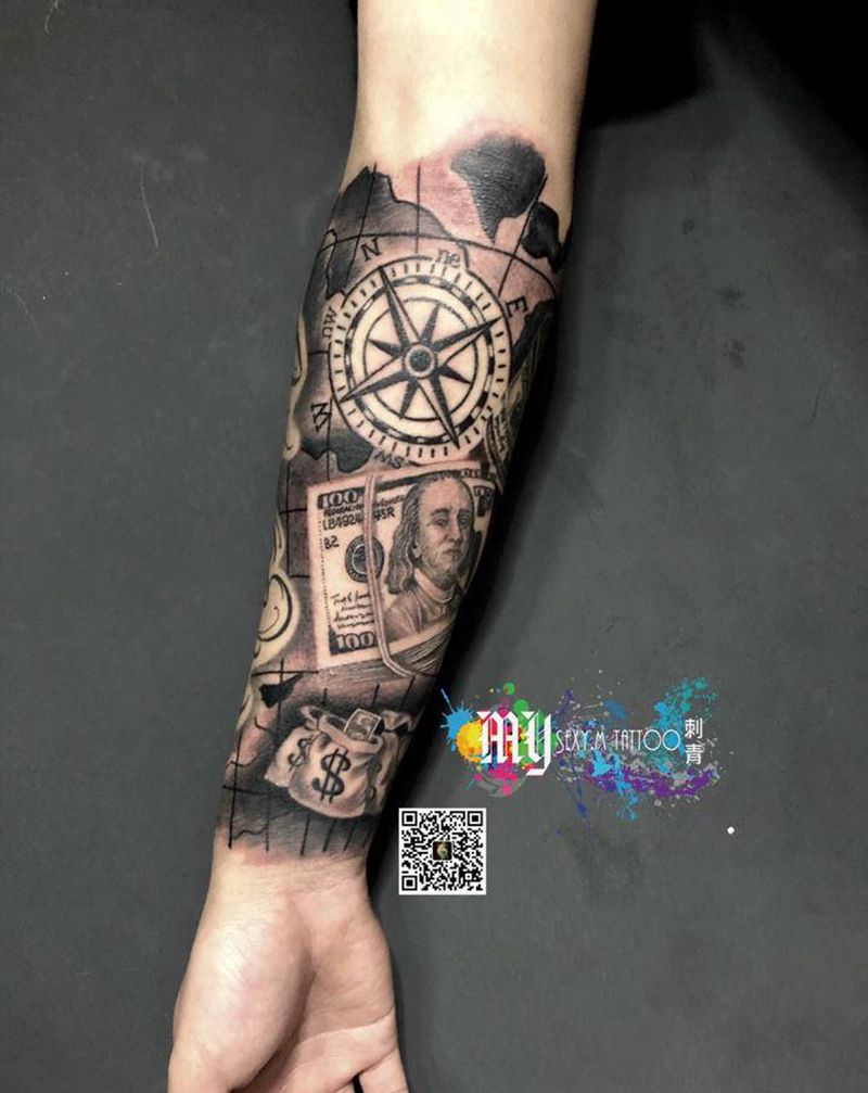 原创欧美写实风格纹身图片_手部欧美写实纹身图案