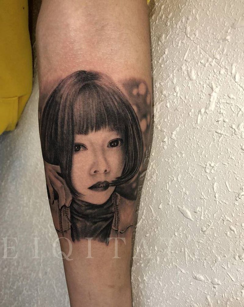 肖像纹身图片_手臂欧美写实纹身图案