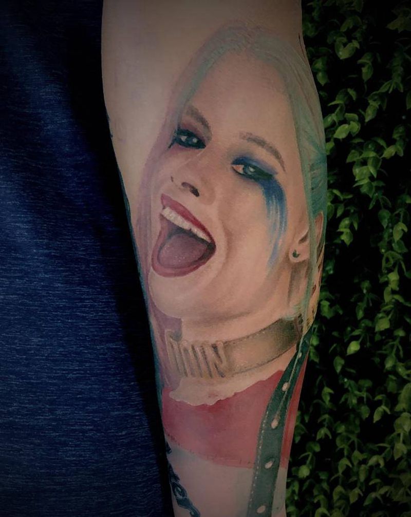 哈莉·奎茵纹身图片_手臂欧美写实纹身图案