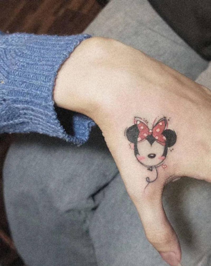 米奇老鼠纹身图片_手部纹身图案