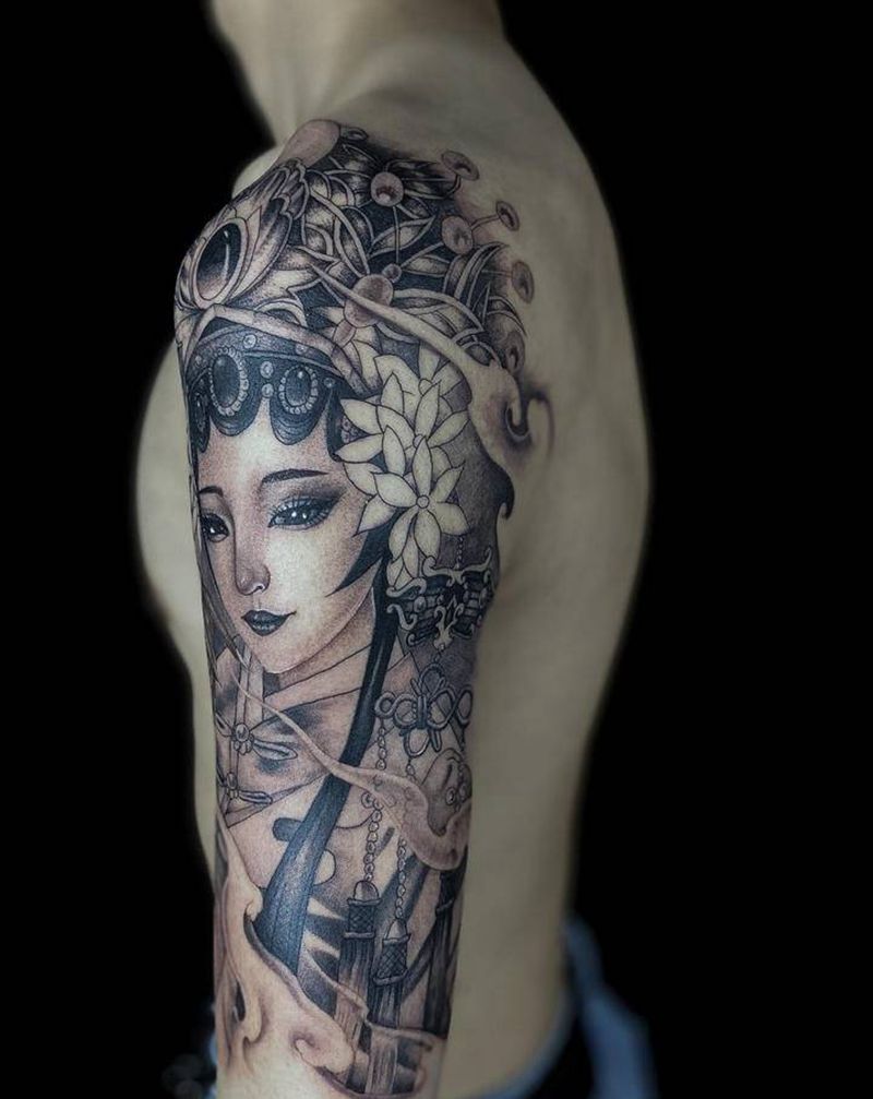 花旦纹身图片_手臂纹身图案