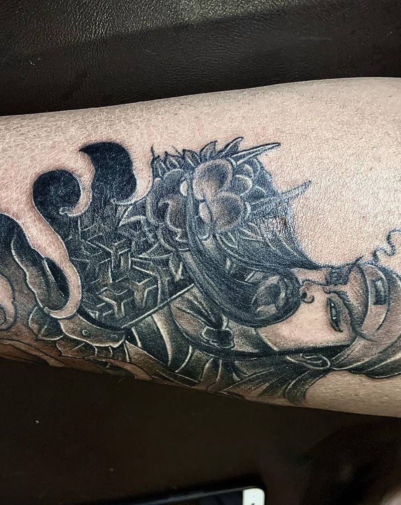 关羽纹身纹身图片_脚部纹身图案