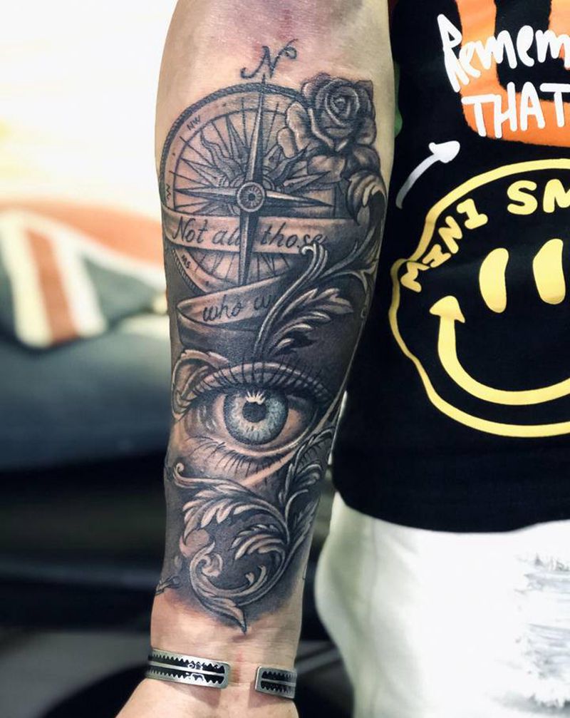 .欧美写实风，和客户现场沟通设纹身图片_手臂欧美写实纹身图案