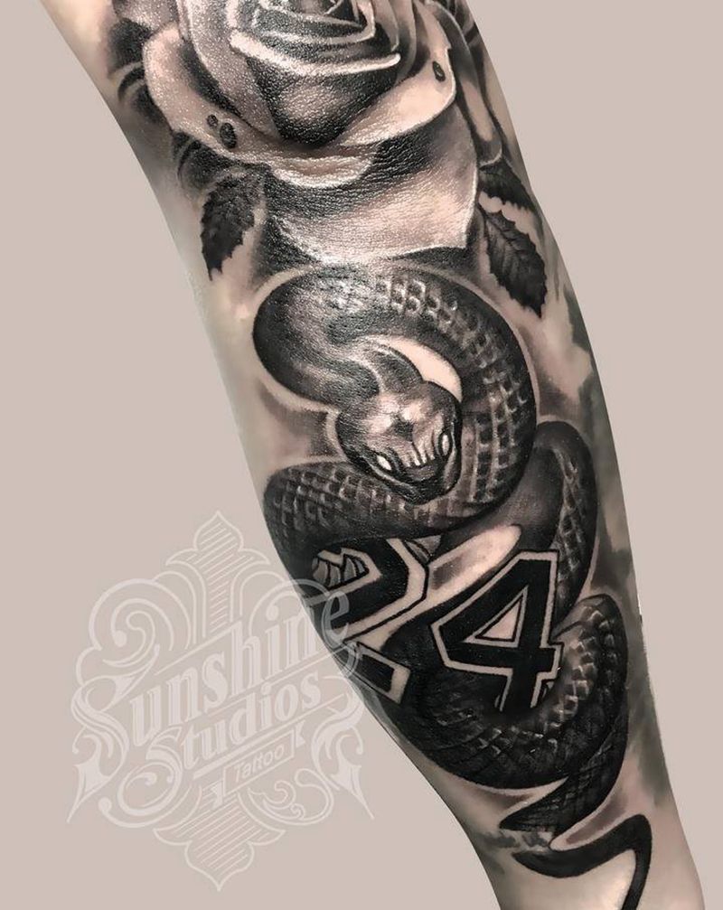 纪念科比纹身图片_手臂纹身图案