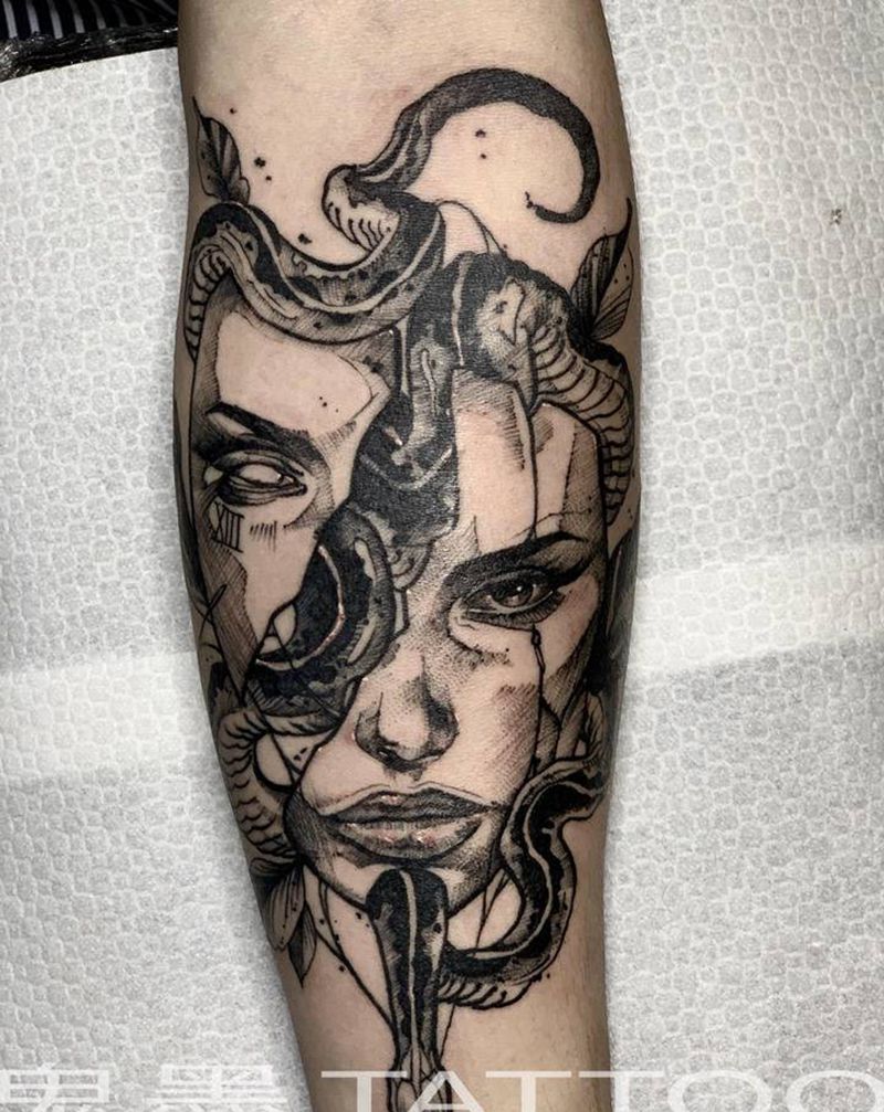 暗黑系欧美纹身图片_手臂暗黑系纹身图案