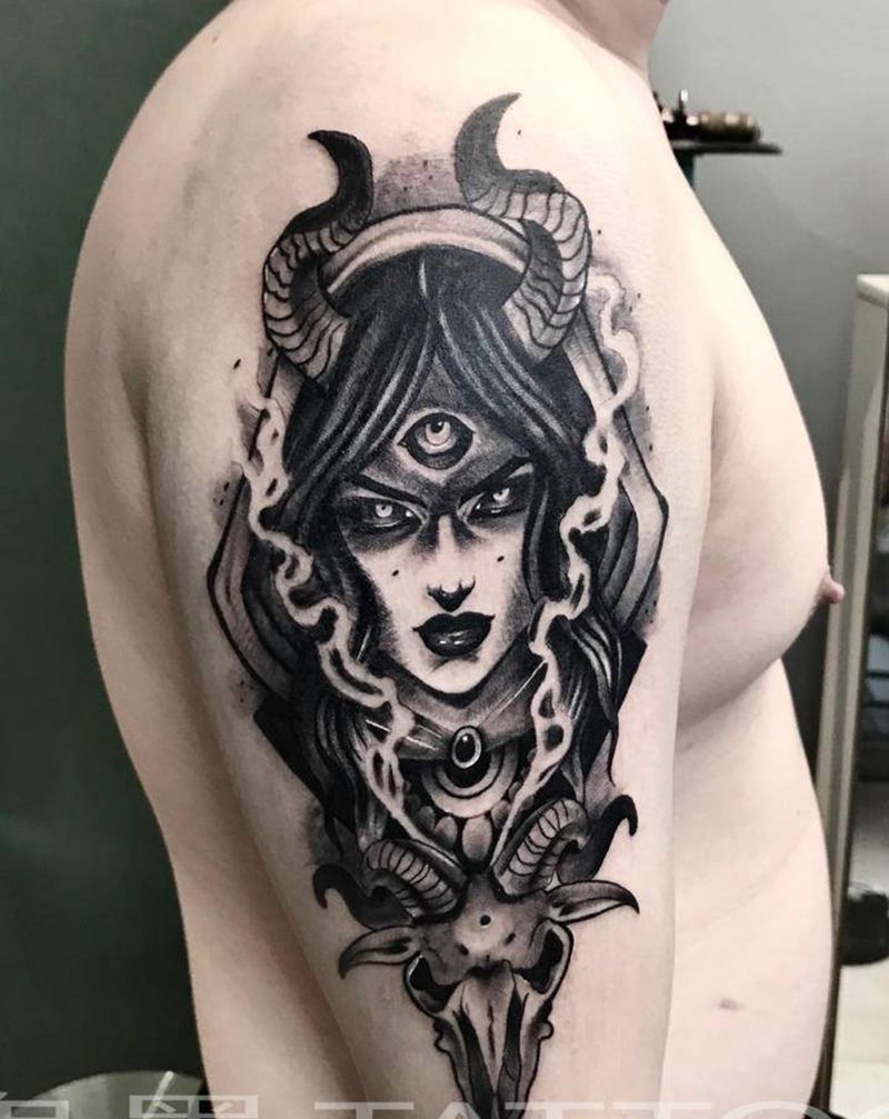 暗黑系纹身图片_手臂纹身图案