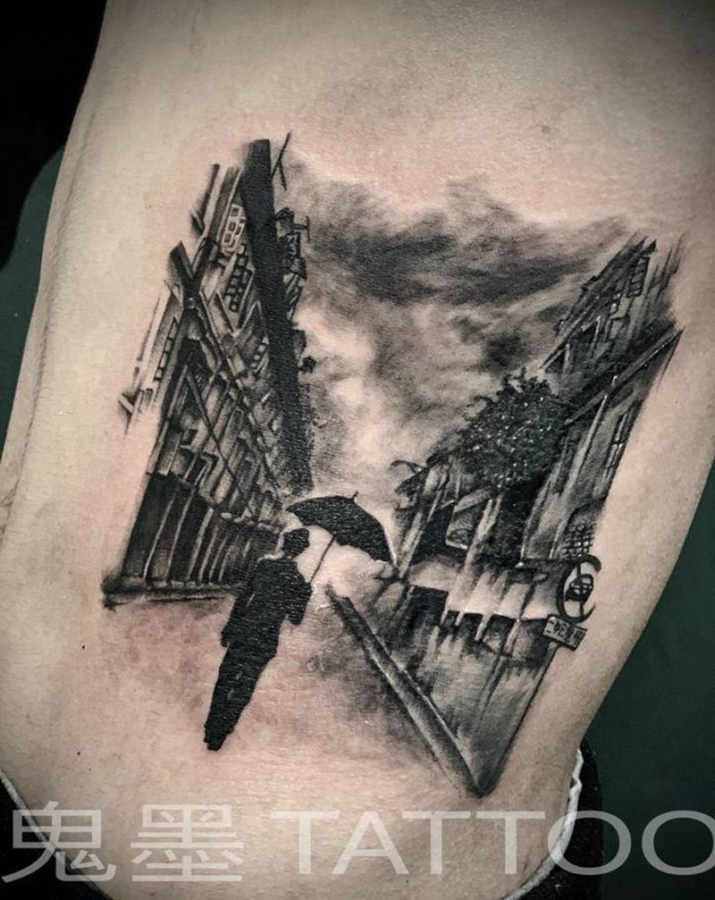 欧美写实原创设计纹身图片_腹部欧美写实纹身图案