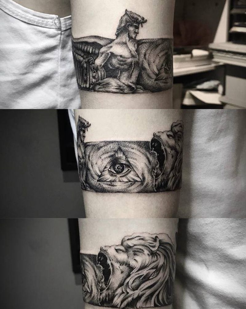 欧美微写实纹身图片_手臂欧美写实点刺纹身图案