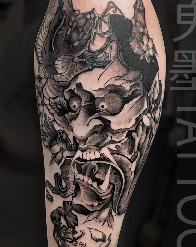 般若纹身图片_手臂新传统纹身图案