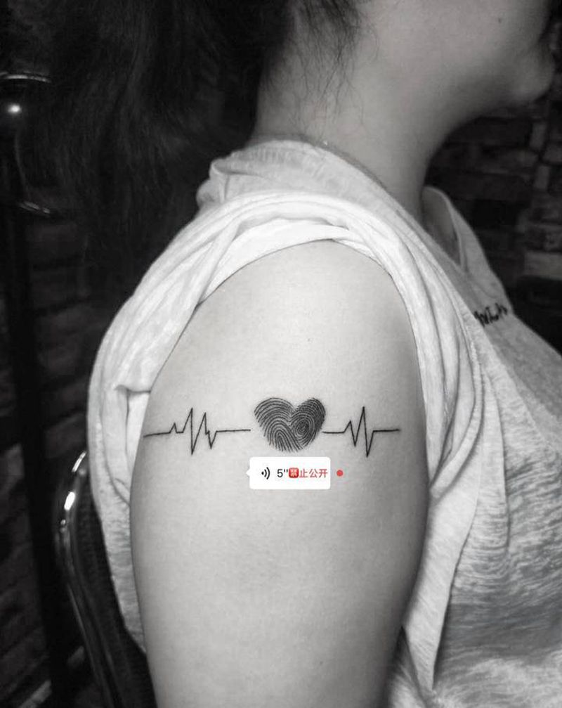 指纹作品纹身图片_手臂纹身图案