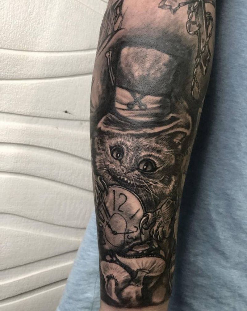 遮盖旧纹身纹身图片_手臂欧美写实纹身图案