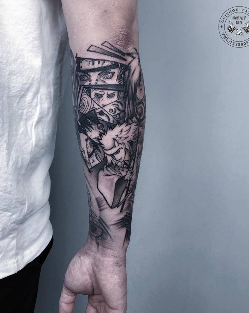 动漫原创纹身图片_手臂纹身图案
