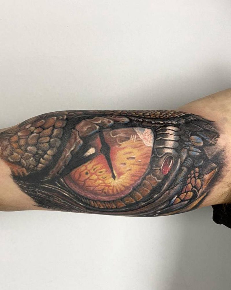 眼纹身图片_手臂手部欧美写实水彩纹身图案