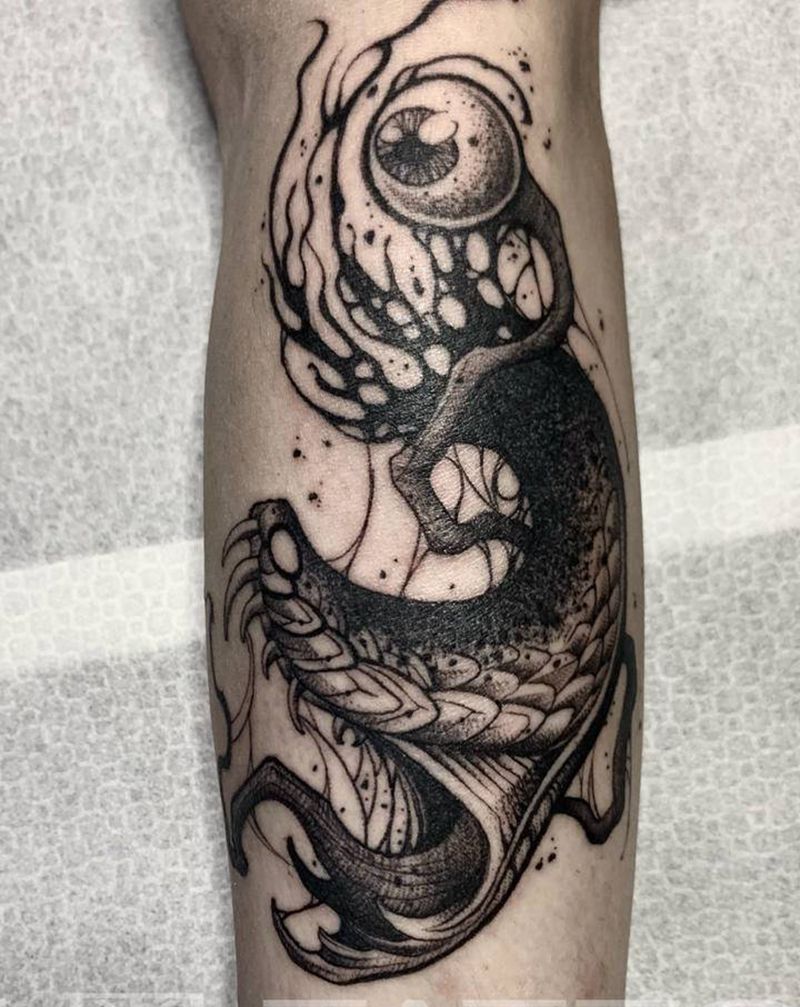 暗黑系拼接纹身图片_手臂暗黑系纹身图案