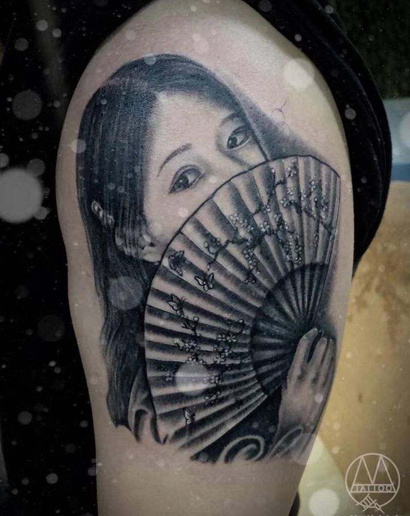 肖像纹身图片_手臂欧美写实纹身图案