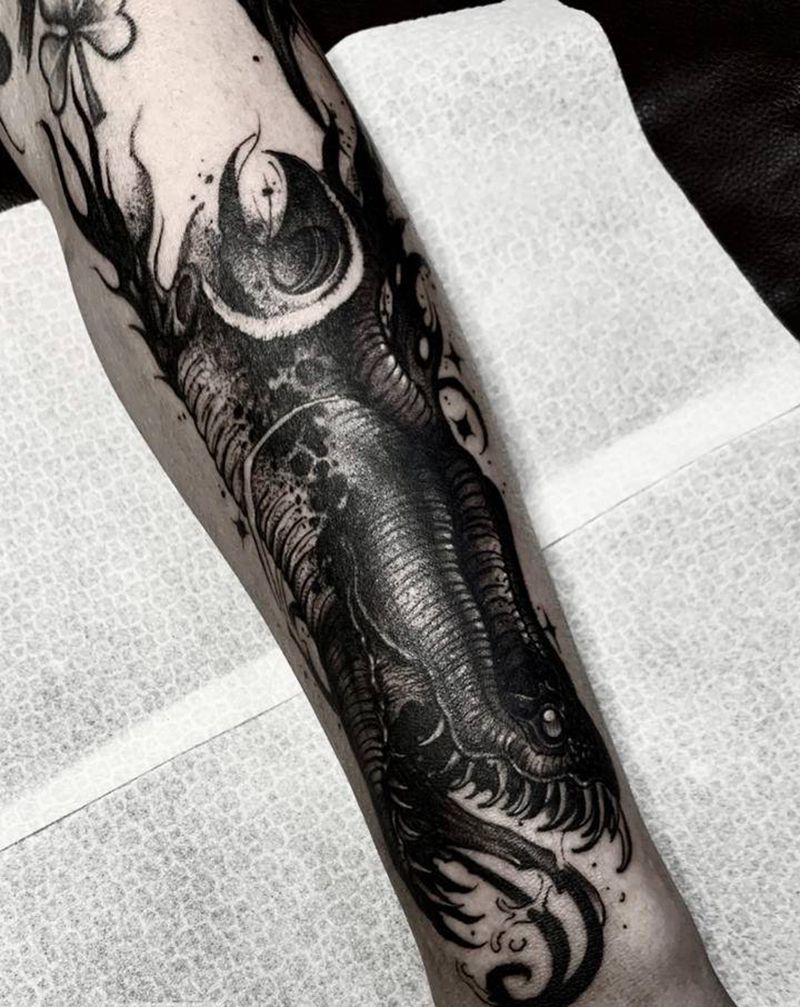 暗黑系纹身图片_手臂纹身图案