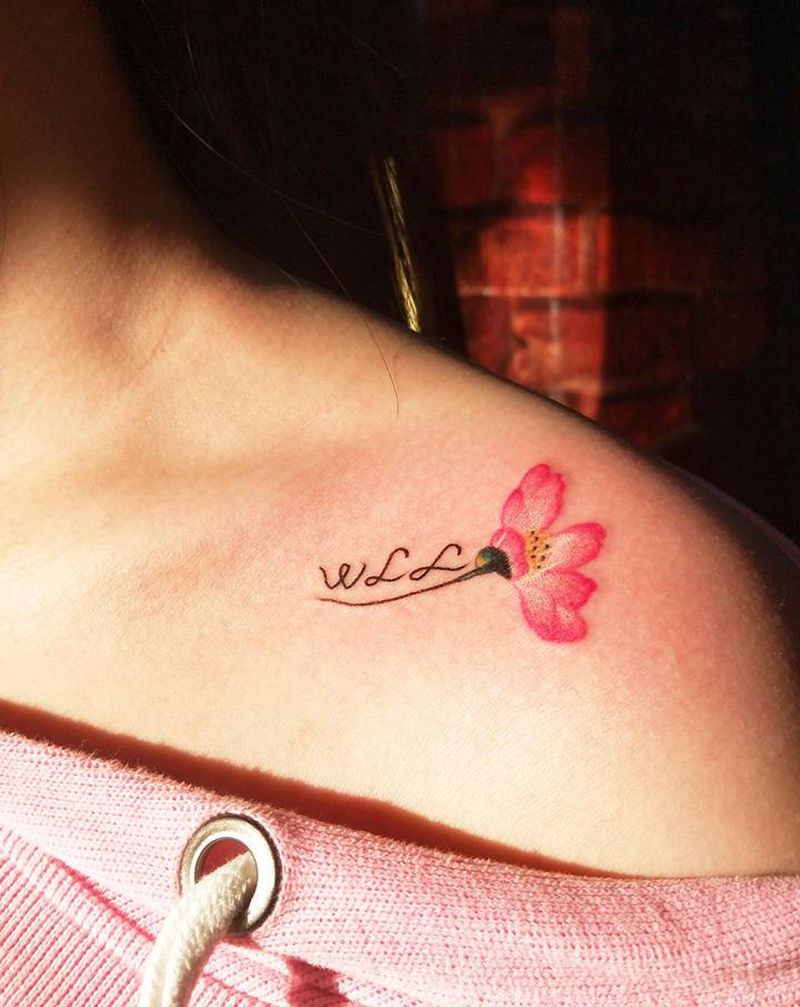 格桑花纹身纹身图片_花纹身图案