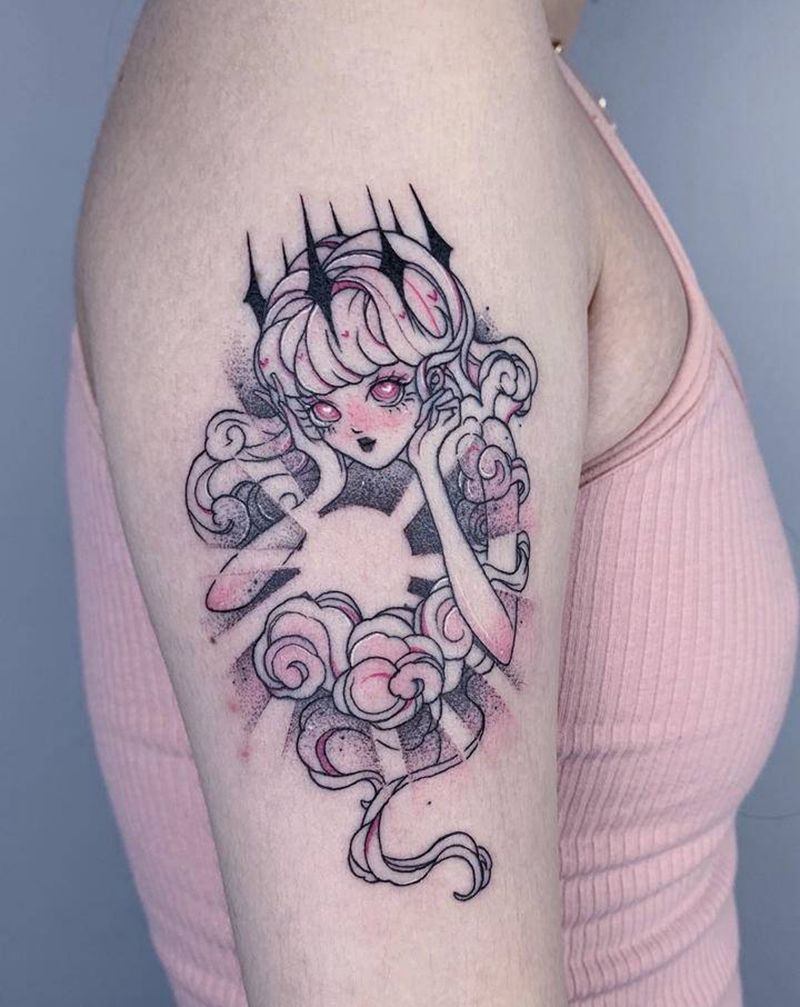 二次元纹身图片_手臂纹身图案