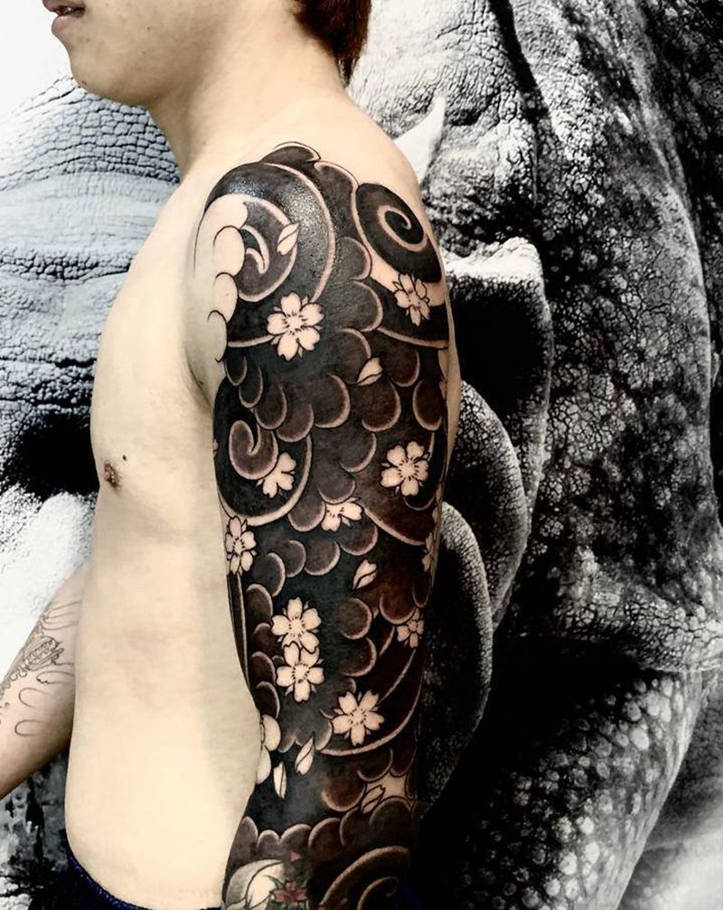 老传统·花臂纹身图片_手臂纹身图案