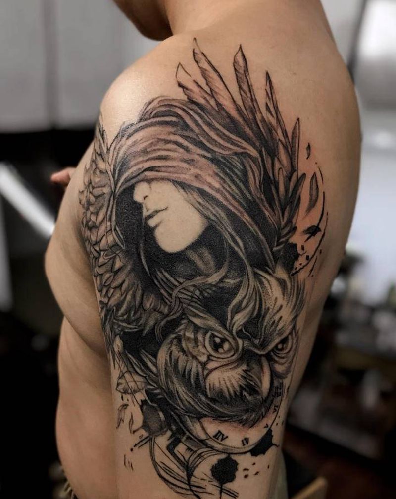 神像纹身图片_手臂纹身图案