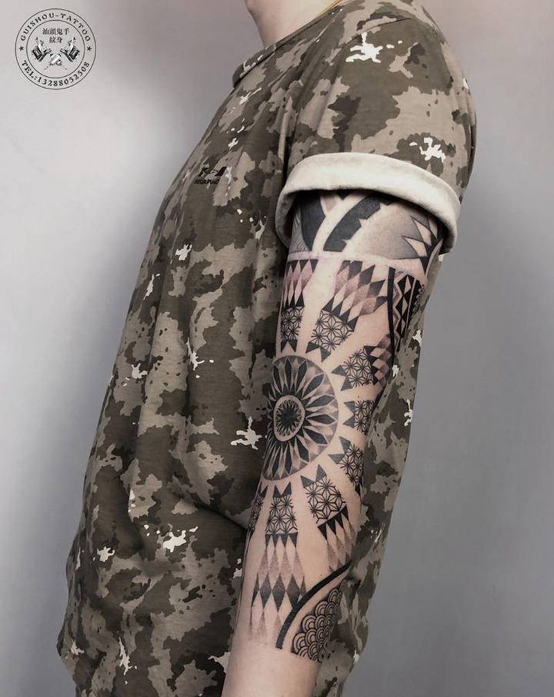 新式图腾纹身图片_手臂纹身图案