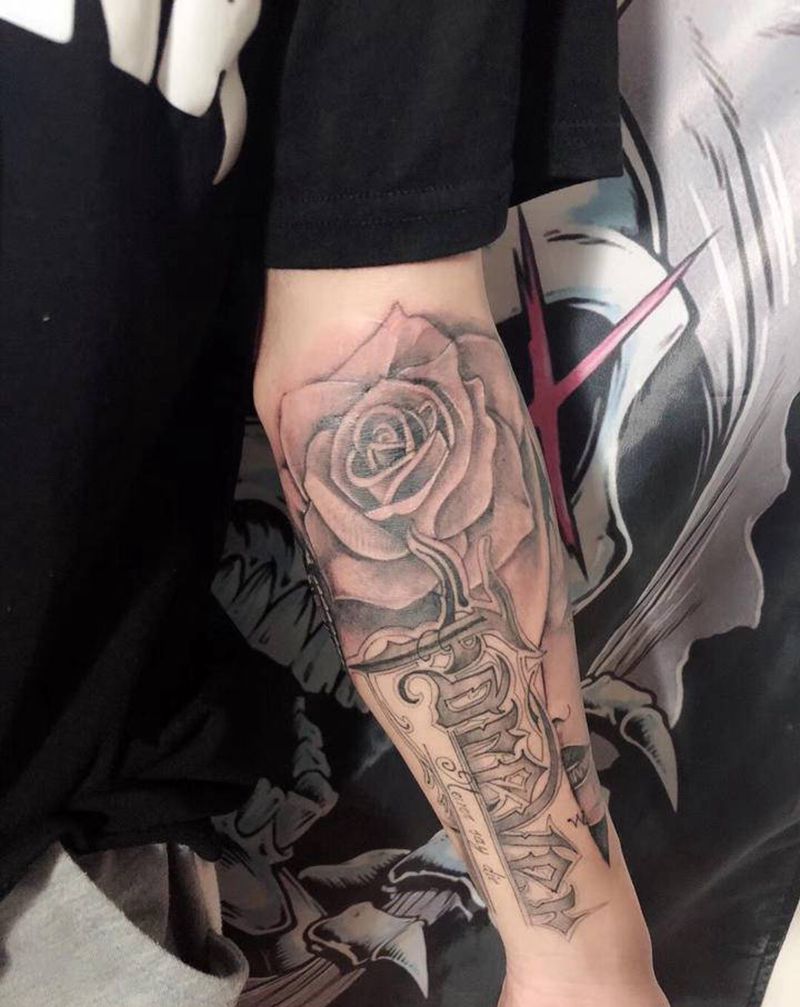 欧美设计纹身图片_手臂纹身图案