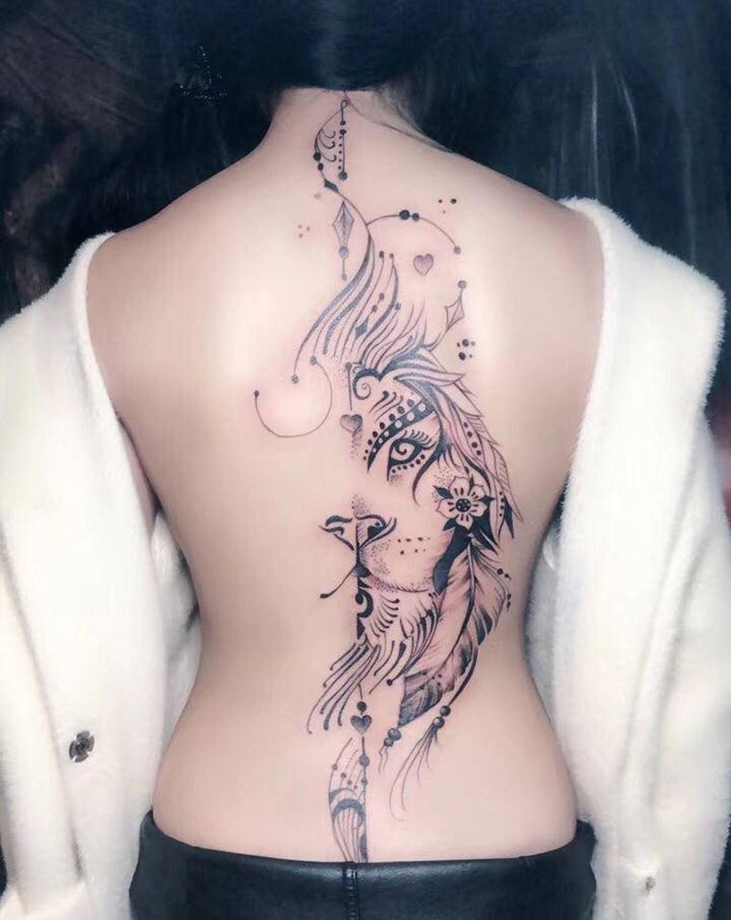 首席作品纹身图片_背部纹身图案