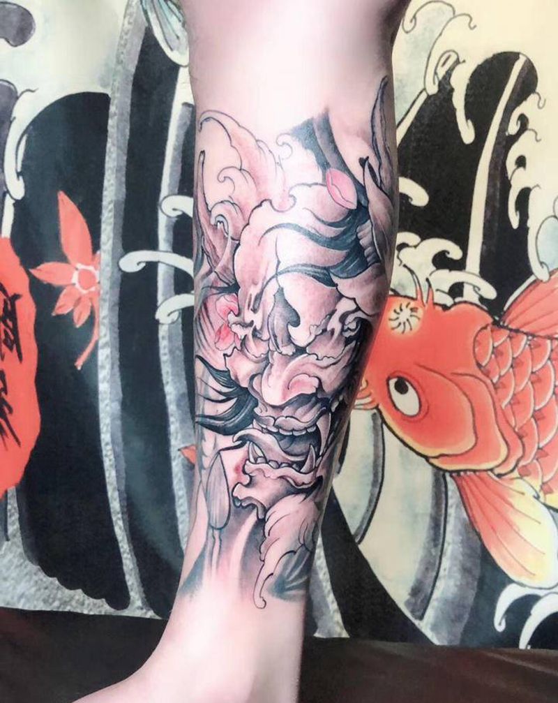 首席作品纹身图片_腿部纹身图案