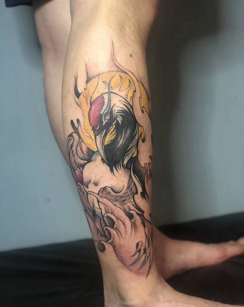 首席作品纹身图片_腿部纹身图案