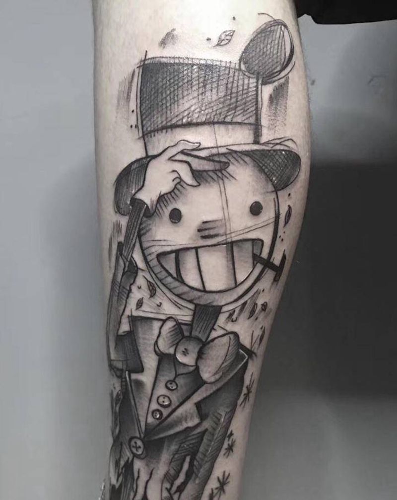 首席作品纹身图片_腿部纹身图案