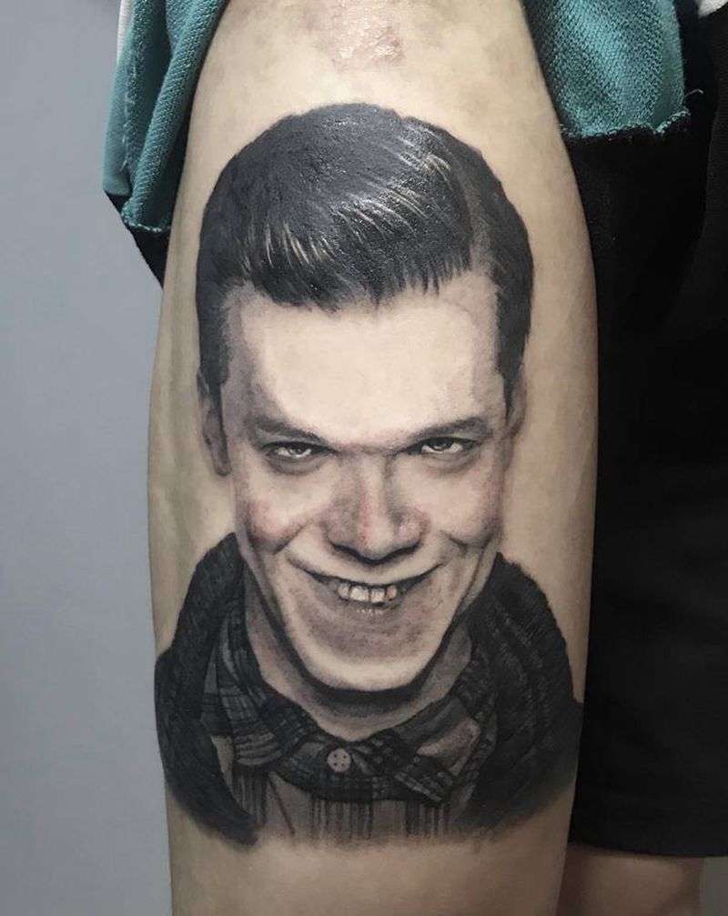 驻店作品纹身图片_腿部纹身图案