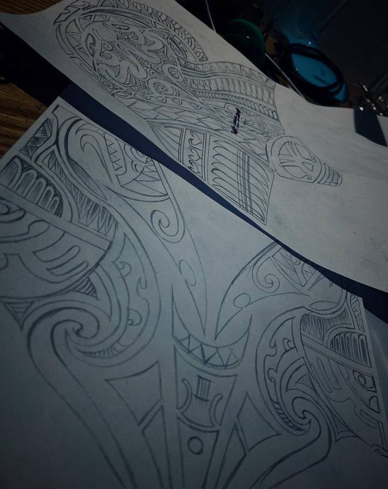 图腾纹身图片_手部图腾几何图腾几何纹身图案